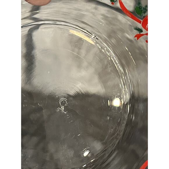 Libbey Holly & Red Ribbon Small 4 1/4” Fruit Dessert Bowl (LSR40) - Picture 4 of 4